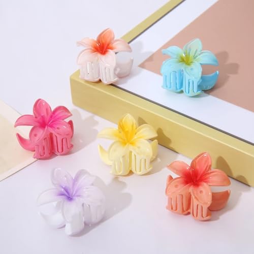 Kit 3 Piranha Presilha Flor Colorida Pequena Prendedor de Cabelo