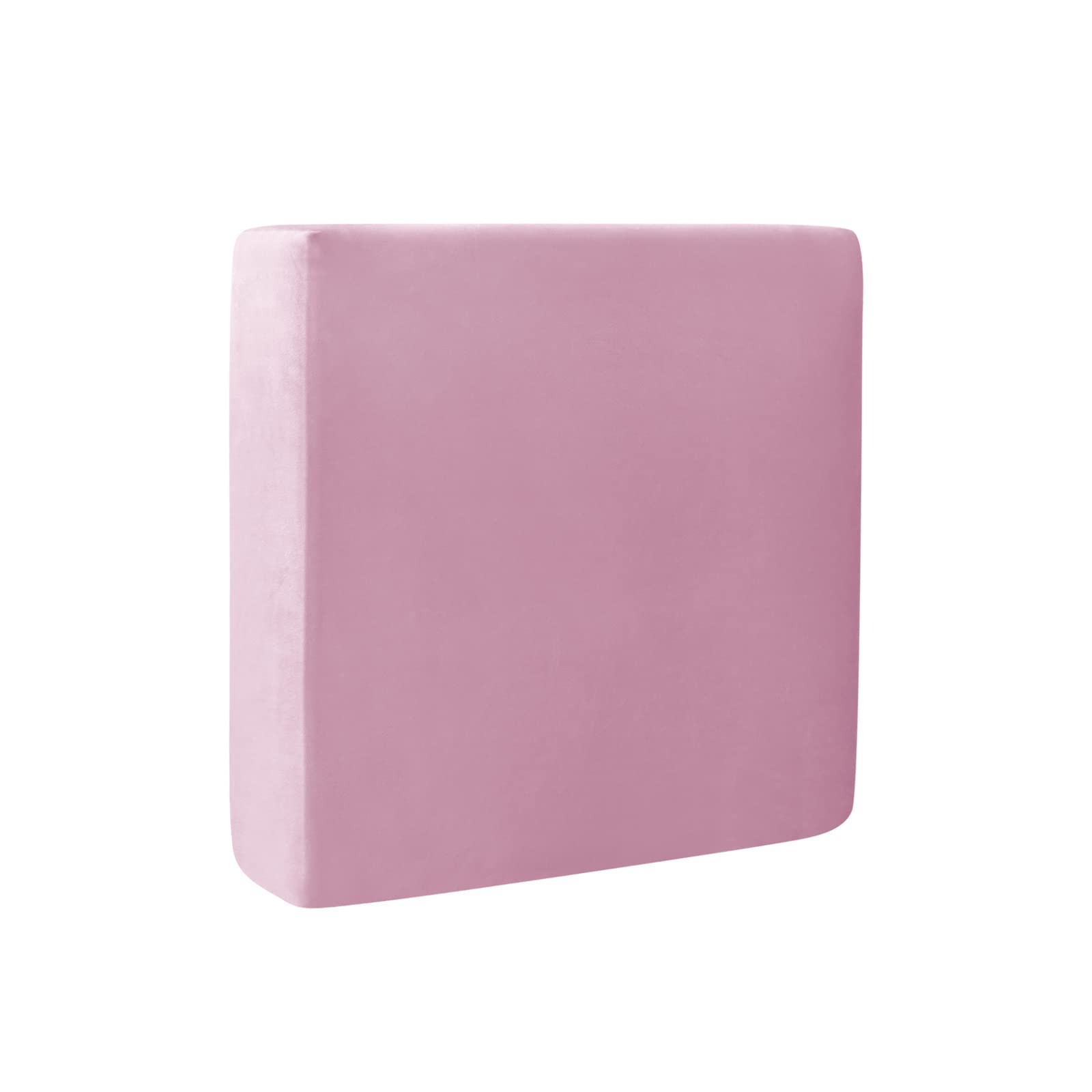 BXFUL Sofa Seat Cushion Covers, Sofa Cushion Slipcovers Stretch Velvet, Couch Cushion Covers Replacement for Individual Cushion with Elastic Fabric (Large 2-Seater,Pink)