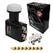 Produktbild Premium X SCR-3L Unicable LNB SCR 3 Legacy Einkabel Unikabel 4 + 3 Teilnehmer 2-Fach SAT Verteiler und 8X F-Stecker