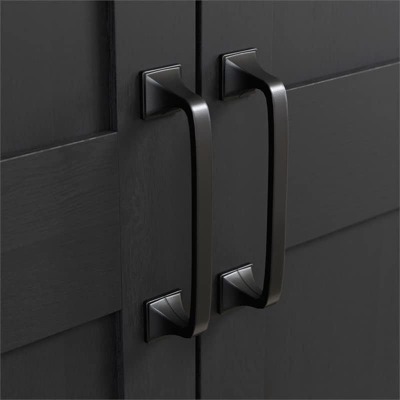 Vista 10 de Sauder Gabinete de almacenamiento de madera de ingeniería de 2 puertas en acabado de roble Raven