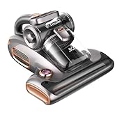 JIGOO T600 Aspiratore per Materassi con luce UV e Vibrazione, 700W 15kpa Battimaterasso Antiacaro, Rimuove il 99,9%, Indicatore LED, 60 ℃ 5s, Riscaldamento Rapido, 72 dB Design Silenzioso