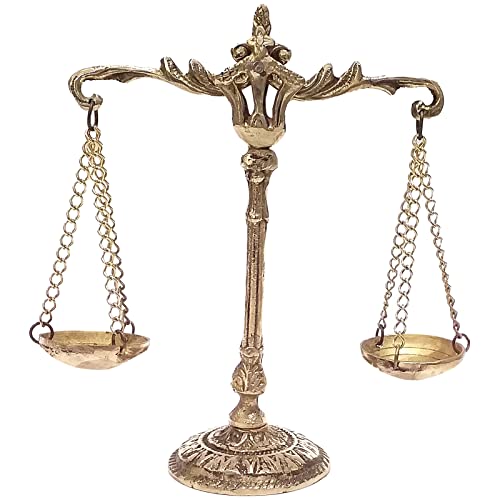 Balanza de Justicia Anatolica de Latón para Escritorio