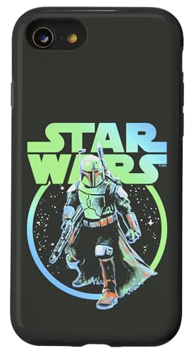 Coque Star Wars pour iPhone SE 2020 7 8 Boba Fett Galaxy Poster