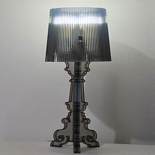 Crystal Clear Bedroom Table Lights Kartell Bourgie Ghost Contemporary Reading Table Lamp Study Room Desk Lights (Black) - Image 3