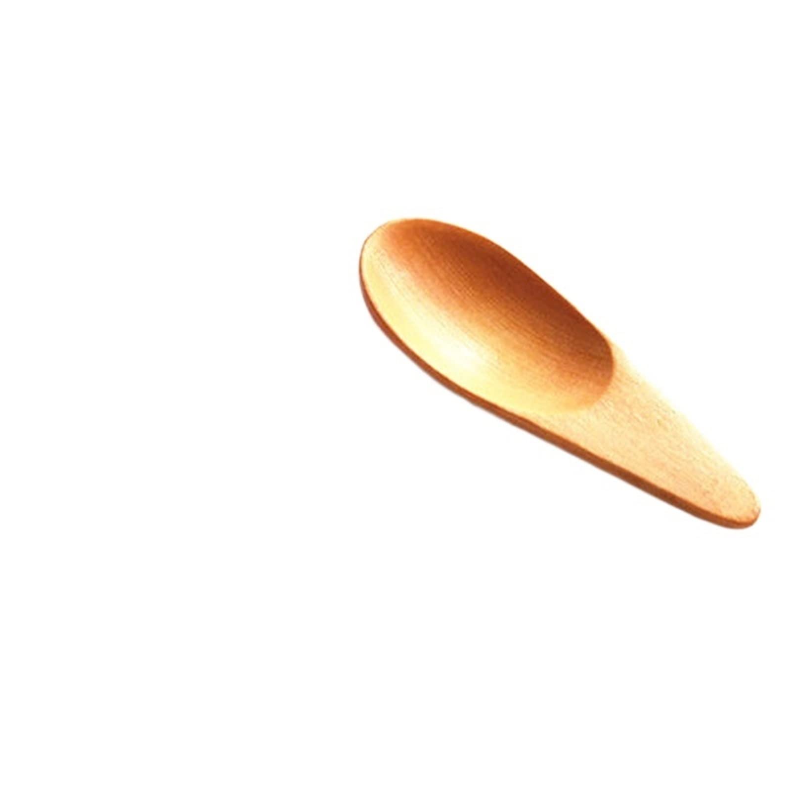 JINGYAN Cucchiaini da tè Wood Mini Tea Spoon Condiment Scoop Flatware Coffee Small Sugar Kitchen Gadgets