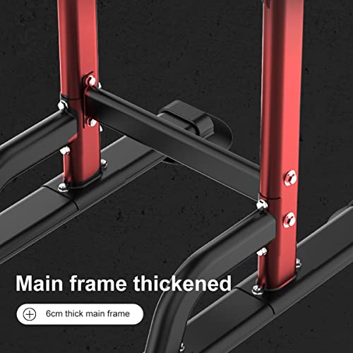 Image of Power Tower Pull Up & Dip Station Multi-Function Home Strength Training Fitness Workout Station Height Adjustable
