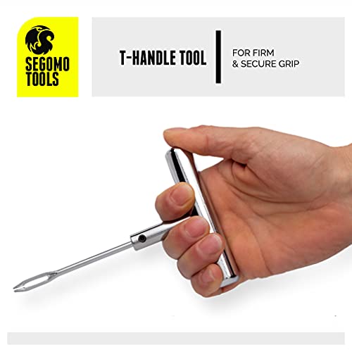 Segomo Tools 10 Piece Universal Flat Tire Puncture Repair Kit for Motorcycles, Cars, Jeep, Trucks, ATV | Motorcycle Tire Plug | Car Tire Repair Kit | Tire Kit Repair | Repair Tire Kit - TIRE01 - Image 5