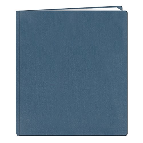 Pioneer 12 Inch by 15 Inch Postbound Family Treasures Deluxe Fabric Cover Memory Book, Seabreeze Blue