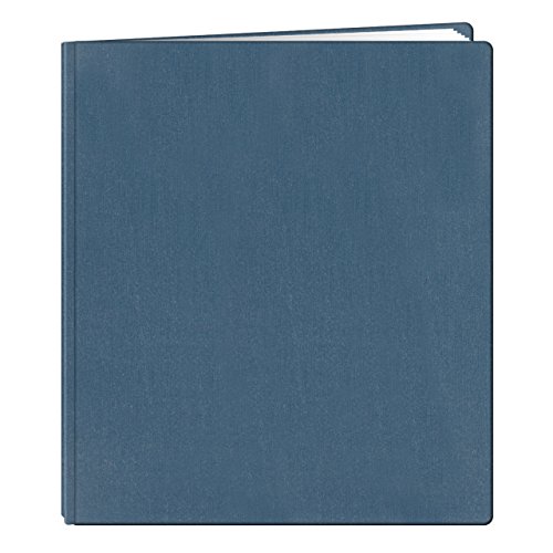 Pioneer 12 Inch by 15 Inch Postbound Family Treasures Deluxe Fabric Cover Memory Book, Seabreeze Blue