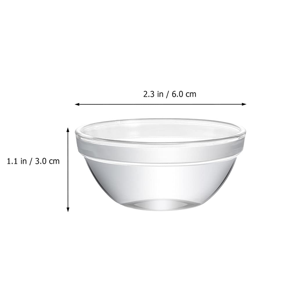 JOEBO Set di 12 ciotole in vetro, 7,6 x 2,5 cm, impilabili, ciotole in vetro per preparazione della cucina, dessert, salse, insalata, caramelle