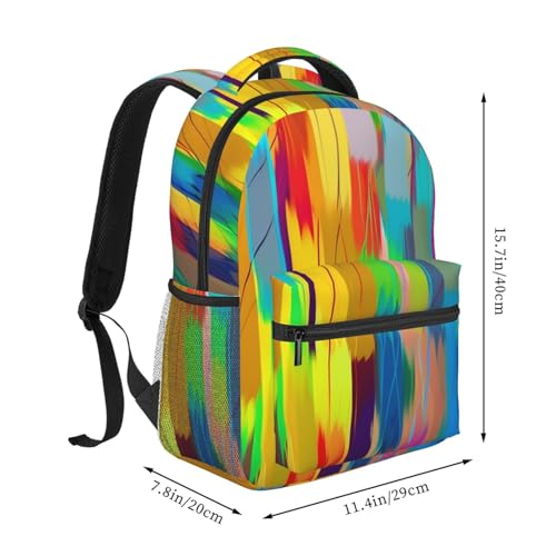 Casual Backpack for Women Men Rainbow Color Lightweight Daypack Large Capacity Nurse Bag2