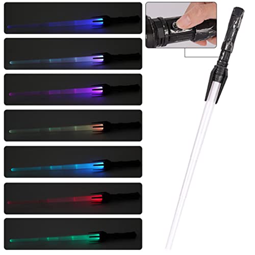Sabre de luz retrátil fx, sabre de luz de brinquedo lnous sete cores 2 em 1 sabre de luz para acessó