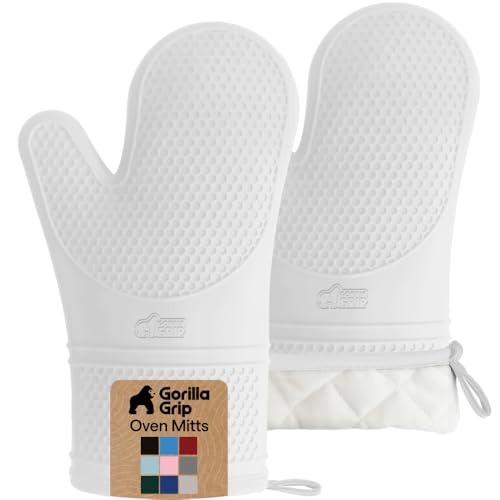 GORILLA GRIP BPA-Free Soft Silicone Oven Mitts, Heat