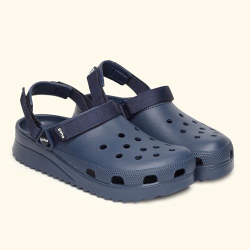 Image of YOHO Hacker Clogs for Men | Waterproof Monsoon Footwear & Rainy Shoes | Adjustable Strap Cushioned Sandals
