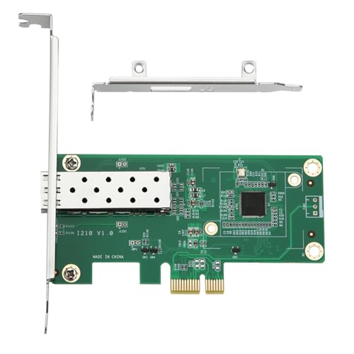 Adaptador de Red PCIe Gigabit SFP con Puerto RJ45 Compatible con Chipset I210, Tarjeta LAN de Fibra de Puerto Único con Interfaz LC para Escritorio y Servidor, Ethernet de Alta Velocidad miniatura 1
