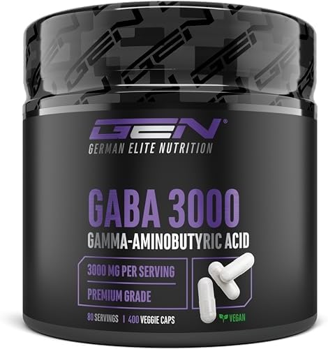 GABA 3000-400 cápsulas - Alta dosis con 3000 mg por porción diari...