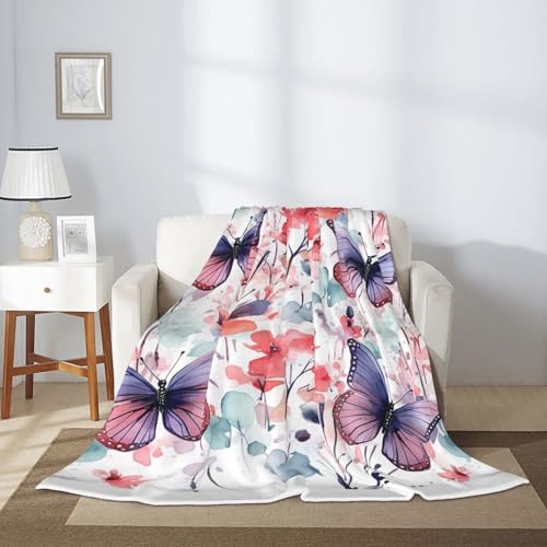 Couverture lit papillons douce chaude légère et confortable 152x127 - 3