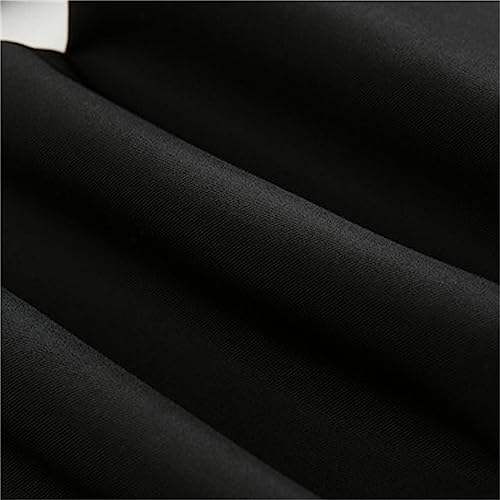 Calça social masculina elástica de sarja preta de sarja para meninos, Preto, 3-4 Anos