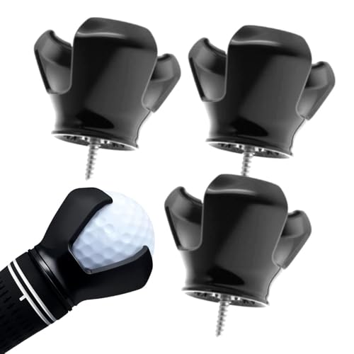 Medech 3-Claw Ball Pick Up for Putter Grip,Golf Ball Retriever Grabber Pick Up,2025 Back Saver Suction Cup Ball Grabber,Sucker for Golf Screws Tool (black-3pc)