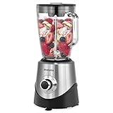 Brabantia BBEK1051 Standmixer - Blender - 1,5 Liter - 500 Watt - Smoothie Maker - Eiscrusher - 5 Geschwindigkeiten - Pulsfunktion - Mixbehälter aus Glas - Edelstahl