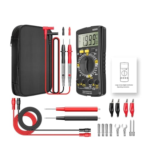 SZ08 Professionelles Digitalmultimeter, ultradünnes Speichermessgerät, Voltmeter, AC, DC, 220 V, Widerstands-Handtester(SZ08 Black Pro)