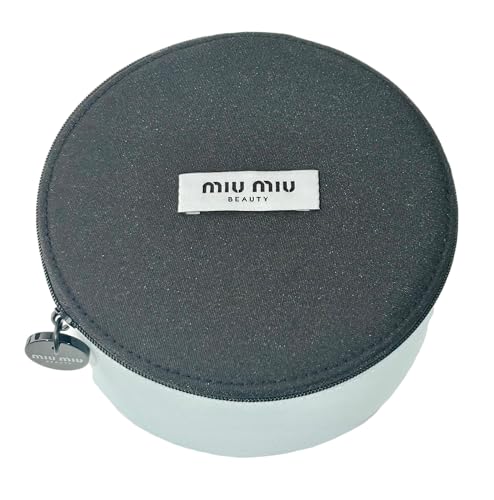 Miu Miu Circle Vaniity Bolsa Cosmética Bolsa de Maquiagem Higiene Pessoal Zíper Viagem Fragrância Beleza Miutine Trousse (6L X 15A X 3W) - MULHER - 9541
