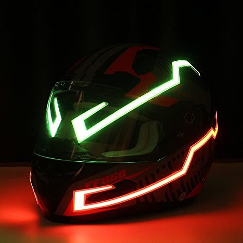 Image of Motorcycle helmet light strip,Helmet EL Light Bar,Helmet Cycling LED Sticker Light Night Riding Signal Helmet Light for Motorcycle Bike Helmet (red)