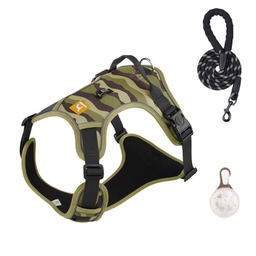 Tuyiutm 犬キャリアリーシュベルリーシュの長さ1.5M防爆充電式大型犬胸キャリア反射大型犬リードホルダーペットドッグリーシュ (I,M;体重7〜14kg)