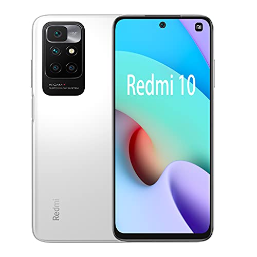 Redmi 10 - Smartphone RAM 6.5 FHD+ DotDisplay MediaTek Helio G88 AI Quad Camera Dual SIM 128 GB 50 mega pixel bianco