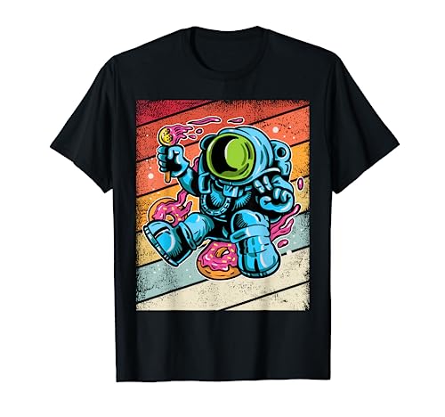 Astronaut 80s Retro Art Style para niños y jóvenes Camiseta