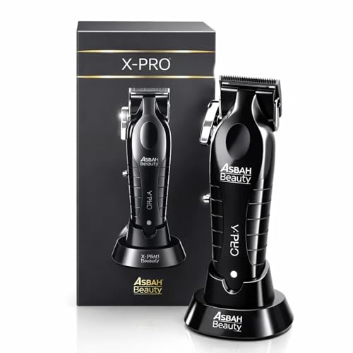 Image of ASBAH Professional X-Pro Hair Clipper - High Efficiency, 8 Guide Combs, Super Torque, Carbon-Treated Precision Blades, Adjustable Lever, Lithium Battery, One-Year Warranty, Lifetime Service