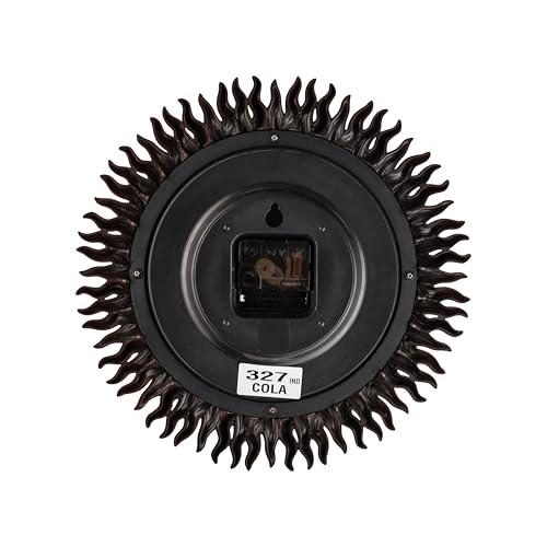 Image of Matiz Analog 30 cm X 30 cm Wall Clock | Brown | with Glass | Standard| 327 Cola Round