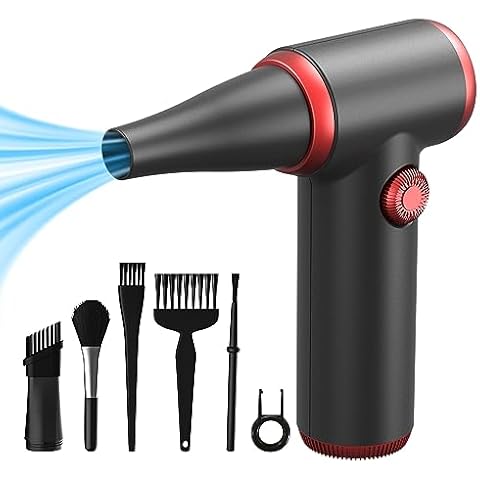 Airbition Electric Air Duster, 100500RPM Compressed Air Duster with LED Light, Cordless Air Dust Remover for Computer Keyboard PC Car Cleaning Cover