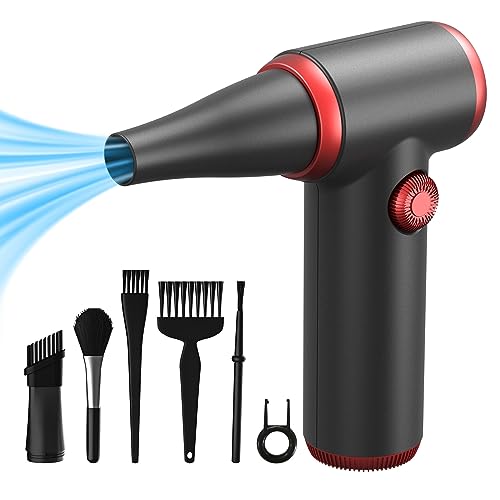 Airbition Electric Air Duster, 100500RPM Compressed Air Duster with LED Light, Cordless Air Dust Remover for Computer Keyboard PC Car Cleaning