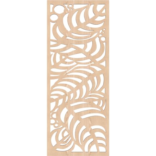 Image of 13 3 /8 inchW x 34 3 /8 inchH x 3 /8 inchT Mills Decorative Fretwork Wood Wall Panels, Red Oak