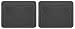 Husky Liners 52021 Semi-Custom Fit Heavy Duty Rubber Rear Floor Mat - Pack of 2, Black