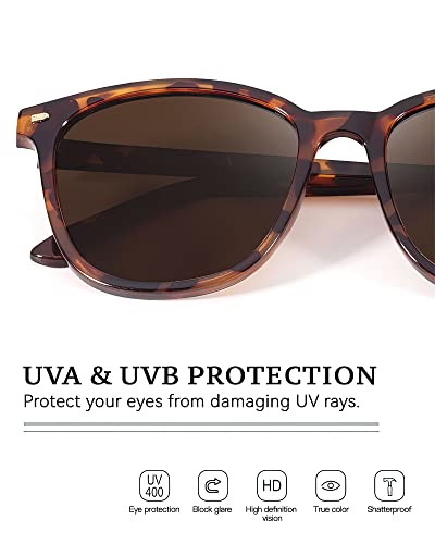 FIMILU 2 Packs Sunglasses for Women Polarized UV400 Protection Lens Big Frame Fashion Glasses Trendy Stylish Shade4