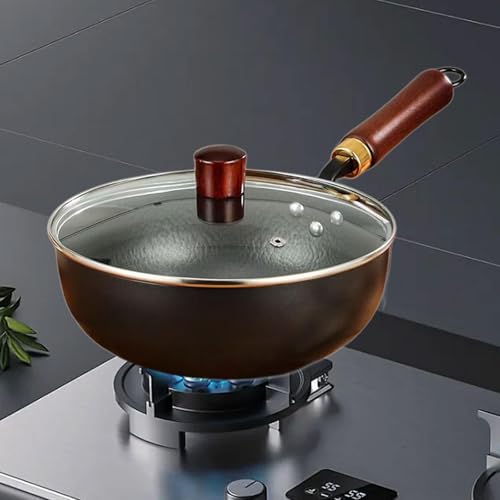 Wok chino con mango de madera sin tapa miniatura 5