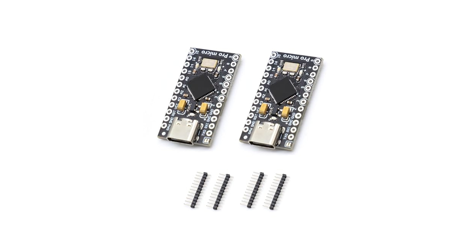 2 Moduli Pro Micro ATmega32U4 Con Type-C - Scheda Sviluppo 5V 16MHz Per Microcontrollori E DIY