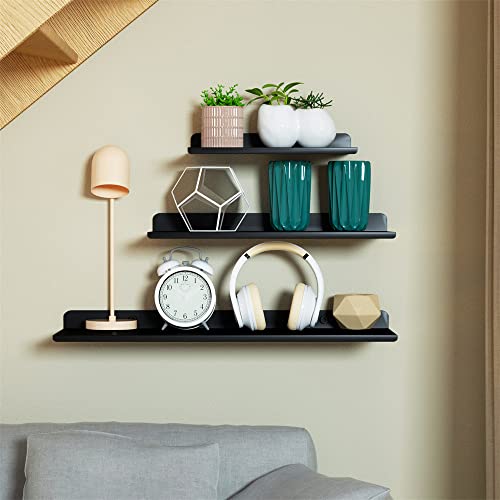 Alonsoo Metal Floating Shelves Wall Mounted Shelf Organizer For Picture Ledge Wall Mounted Shelves For Bathroom, Kitchen Rustic Spice Rack, Black,Stainless Steel #TOP4