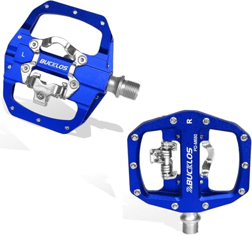 Materiale CNC di alta qualità: i pedali per bicicletta SPD sono realizzati in lega di alluminio CNC di alta qualità, il corpo misura 98 × 88 mm (3,86 × 3,46 pollici) ed è perfetto per la vostra mountain bike, bici da corsa, spinning, bicicletta, bicicletta, BMX, gravelbike, Hybridrad, E-Bike o bici pieghevole