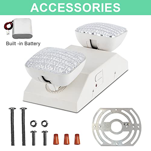 Ostek Led Emergency Exit Lighting Fixtures With 90 Minutes Long Backup Batteries, Us Standard Adjustable Integrated Led Emergency Light For Commercial Hallways, Stairways, Fire Resistant #TOP3