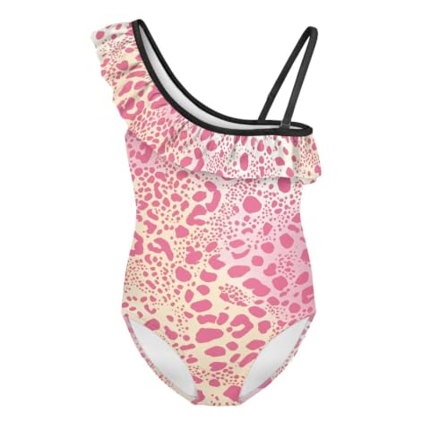 Image of Girls Swimsuit One Piece Ruffle Swimsuit Non-Slip Straps UPF 50+ for Girls Size 3-14 Years