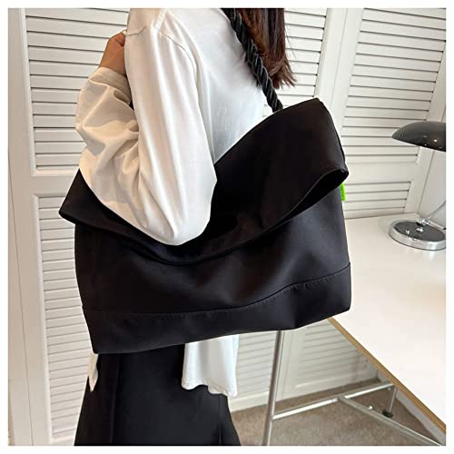 Image of Women Shoulder Bags Canvas Tote Bag Handbag Large Hobo with Pockets Work Bags for Women and Men