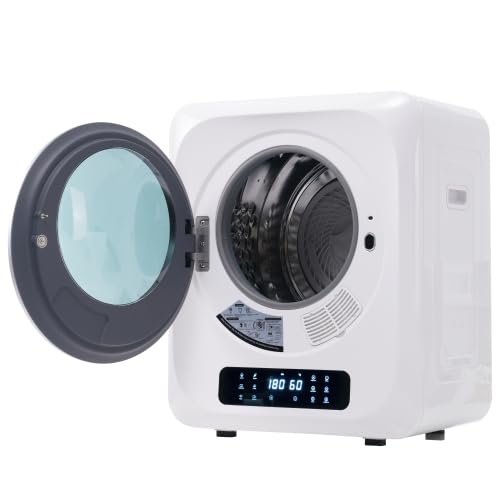 Secador de pared silencioso de 60 dB, acero inoxidable, 4 kg, protección UV, 850 W, 6 programas, pantalla LED, ideal para hogares pequeños y apartamentos
