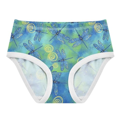 Joisal Girls Underwear Toddlers 2t Cotton Girl Panties Cute Animals Kids Briefs Undies Dragonflies Yellow Spots Blue