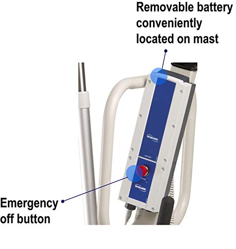 Invacare RPL450-2 Reliant Battery-Powered Patient Lift with Power-Opening Low Base, 450 lb. Weight Capacity, Beige - Thumbnail 6