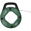 100ft Fiberglass Cable Puller Reel Fish Tape with Box Through Wall Electrical Duct Rodder Wire Cable Puller Threader Fastener 3mm