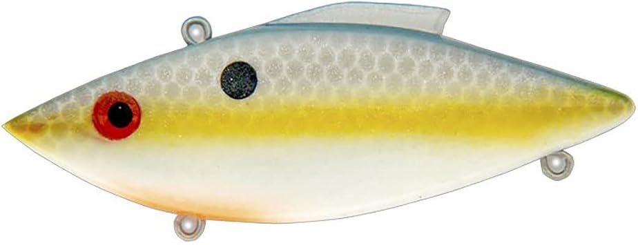 Bill Lewis Mini-Trap Lipless Crankbait Fishing Lure for Bass, 1/4 oz Hard Bait with Rattle Action