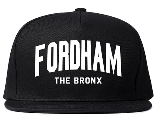 Fordham The Bronx NY Arch Mens Snapback Hat Black